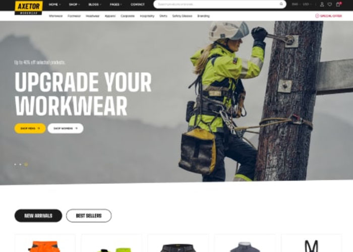 Sicherheitsbekleidung Theme Design