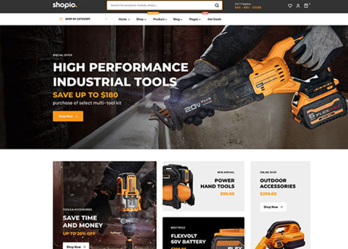 Industry Tools Theme Design